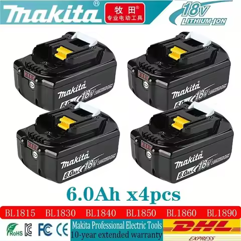 original Makita battery, 18V 6.0Ah rechargeable battery, replacing Makita VR350D, VR350DRFX, VR350DZ