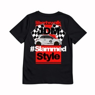 KRMK Unisex Children's Distro T-Shirt with JDM Car Image LIBERTY WALK SLAMMED ABARTH 595