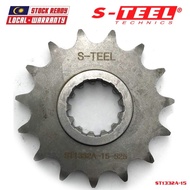 S-TEEL Front Spocket 525 - 15T / Motorcycle for HONDA CB750 / NIGHTHAWK / CB1000RA