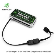 ALLGOODS Fan Converter Cable Plug In The Fan Interface 6pin/ 4pin Converter With Adapter Pin 3pin Co