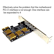 PCI-E 1 to 4 USB3.0 Expansion Card+4XPCIE 1X to 16X 6Pin Ima
