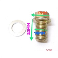 PROTON PERSONA GEN2 EXORA SAGA BLM OIL SUMP NUT WITH WASHER / OIL PAN