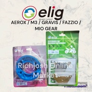 Elig BRAKE PAD and BRAKE SHOE for AEROX 155 Mio i 125 Gravis Mio Gear Msi 125