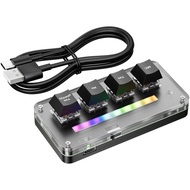 Wireless 4Key Customize Keyboard Macro Function Knob Copy Paste Shortcut Key Vibecoding Voice Input 