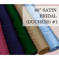 SATIN BRIDAL DUCHESS Murah 60 Inch Bidang Bahan Satin Panjang Open Meter #1 Ready Stock