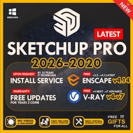 🔥 SketchUp Pro 2026 +Vray 7 +Enscape 2026 🔥 Latest Version | Lifetime | Full Version