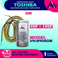 (4UF+10UF) VH-B900GM Compatible With TOSHIBA 2IN1 Washing Machine Spin & Wash Capacitor Kapasitor Me
