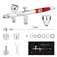 NEOECO 0.2 มม.Dual Action Gravity Feed Airbrush 2cc 9cc ของเหลวถ้วยด้านในมงกุฎเข็มหมวกO แหวนซีลชุดdr