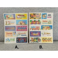 Yeraya Indonesian Spiritual Words Stickers, contents 10 Pictures of spiritual stickers, children's s