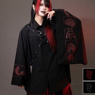 我樂多浮世繪仿舊印花振袖襯衫胸背帶改良和風ACDC RAG台灣JA0794