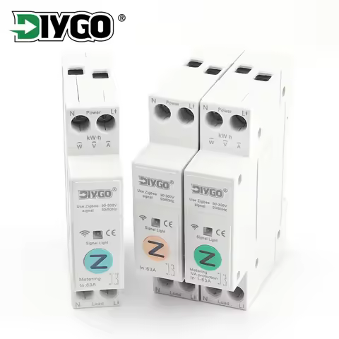 63A 1P+N Zigbee/WiFi Smart Switch Circuit Breaker Energy Meter Kwh Metering Timer Relay Leakage Prot