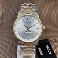 Citizen AK5006-58A Quartz Analog Moon Phase Stainless Steel Bracelet Men's Watch