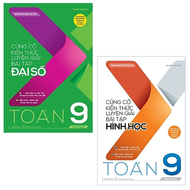 Combo book to consolidate knowledge and practice solving Algebra exercises & Geometry Math Grade 9