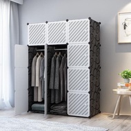 12 Cubes DIY Rack Plastic Storage Box Door Cartoon Cabinet Wardrobe Cupboard Organizer Hanger Almari Plastik Baju