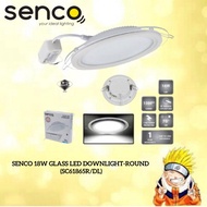 SENCO 6" 18W ROUND D/L (SC61865R) LED DOWNLIGHT FITTING SLIMGLASS