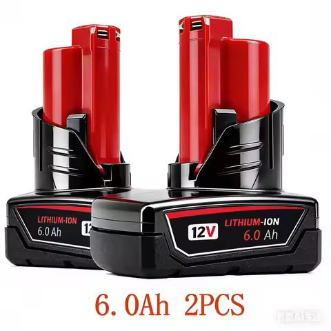 For Milwaukee 12V M12 Rechargeable Battery 2.5Ah/5Ah/6Ah XC Cordless Tools 48-11-2402 48-11-2411 Bat