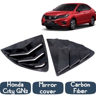 Xuming Honda City 2014-2019 2020-2022 GM6 GN2ด้านหลังที่คลุมประตูกระจกปลอกครีบฉลามอุปกรณ์สีดำคาร์บอน