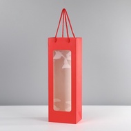 Paperbag Botol Merah Tas Hampers Orson Ukuran 26x12x8.5 Cm Warna Merah