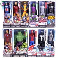 AARON1 Kid Gifts Marvel Wolverine Thanos Avengers Toys Thor Iron Man 12''/30cm Black Panther Hulk Spiderman Action Figure