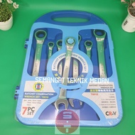 7PCS WRENCH RATCHET COMBINATION WRENCH 8 - 19 SET CMART C-MART