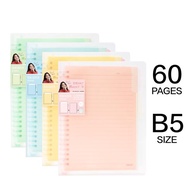 MAP BINDER NOTE LOOSE LEAF B5 26 RING PLASTIK TRANSPARANT PUTIH DELI