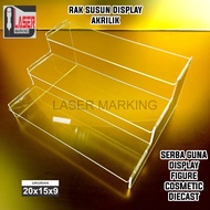 3-Tier Multipurpose DISPLAY Rack 20x15x9cm diecast figure cosmetic powder lipstick etc.
