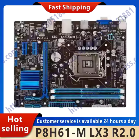 Used P8H61-M LX3 R2.0 desktop computer motherboard LGA 1155 DDR3 suitable for H61 desktop computer m