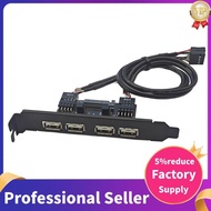PCIE USB Expansion Card Dual 9PIN to 4-Port USB2.0 Adapter Card PC Panel Expansion for Desktop Win11