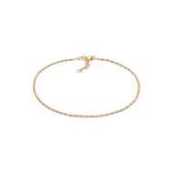 Elli Jewelry 925 Silver Women's Twisted Cord Gold Plated Anklet