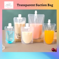 50pcs Transparent Suction Drink Bag / Beg Minuman Spout Pouch Suction Drink /Spout Pouch Boba Tea Dr