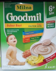 Milna Goodmil bubur bayi 6+ beras merah ayam/beras merah Pisang