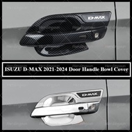 ISUZU DMAX D-MAX 2021-2024 Carbon Fiber Pattern Car Door Handle Bowl Cover Exterior Accessories