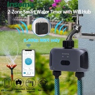 Insoma 自動澆水定時器，帶 Wifi Hube 2 出口花園灌溉澆水系統灑水器編程工具支援 Alexa