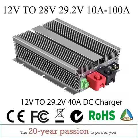Charger For 29.2V Lipo Auxiliary Battery Charge 28V Lead Acid Battery 12V TO 24V 50A 40A 30A 20A 10A