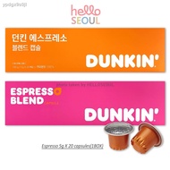 ▪DUNKIN Capsule Coffee Espresso 5g x 20EA  [Nespresso Compatible]