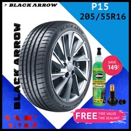 205/55R16 BLACK ARROW TUBELESS TIRE FOR CARS WITH FREE TIRE SEALANT &amp; TIRE VALVE