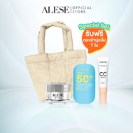 [SPECIAL BOX][ฟรี! กระเป๋านุ่มนิ่ม] ALESE UV Whitening sunscreen (40g) + Premium Cream (30g) +  CC C