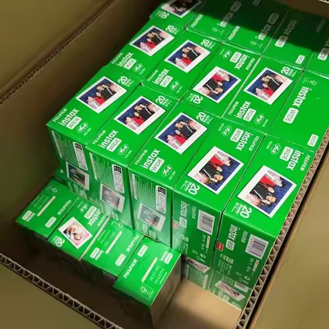 10-100 Sheets 5-inch Photo Paper Fujifilm Instax Wide Film Monochrome Instax White Edge For Fuji Cam