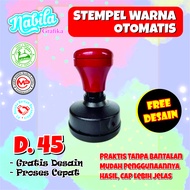 (PROMO MURAH) U. D.45 STEMPEL LOGO CAP STEMPEL NAMA STEMPEL CUSTOM STEMPEL STEMPEL NAMA DAN NOMOR HP