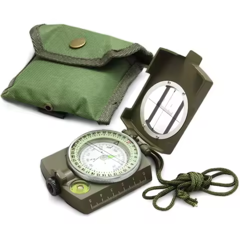 Metal Tactical Survival Military Compass Professional High Precision Sighting Navigation Luminescent