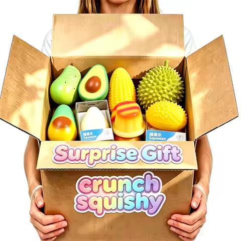 Crunch Squishy Blind Box, Durian Crunch Squishy, Bread Crunch Squishy , Cheese Crunch Squishy, Squis