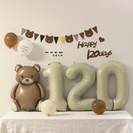 Ins Mori Series Retro Horse Baby 120 Days Balloon Decoration 4 Months Commemorative Decoration Atmos