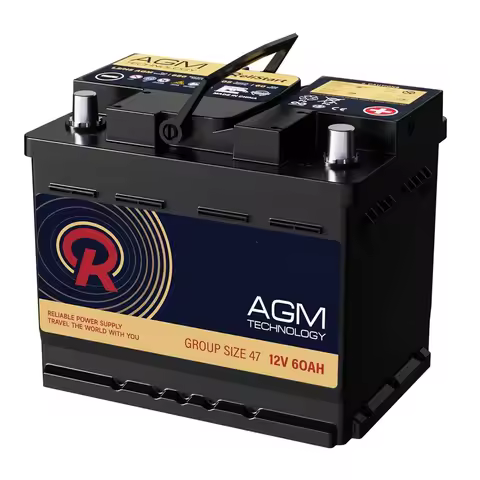 AGM Battery BCI Group 47 Car Battery-12v 60Ah H5 Size 47 Automotive Battery, 12V Battery Start and S