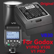 100% Original GODOX VB30 7.2V2980mAh Speedlight Flash Lithium Battery For Godox V1PRO V100 V1 PRO Ca