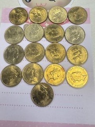 17個英女王頭硬幣一毫1987-15，1985-2