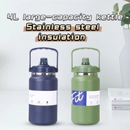 4000ml Insulated Tumbler Large Capacity Stainless Steel Jug Vacuum Flask Sports Bottle