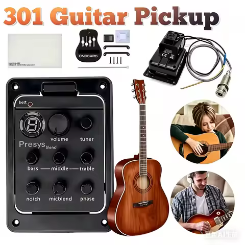 For Fishman 301 Acoustic Guitar Pickup Electric Box Equalizer for Fishman Presys Blend Preamp EQ Tun