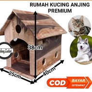 KAYU [Code Iv7hw] Cat Rabbit Dog House Wooden Cage