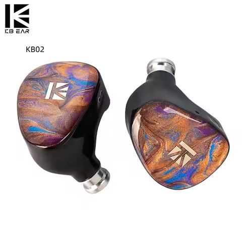KBEAR KB02 In-Ear Bone Conduction Hybrid Earphones HiFi Bass Monitor Wired Headphones With Replaceab