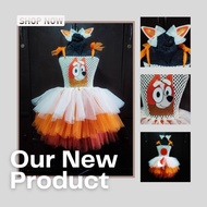 Kids Bluey Bingo Tutu Dress with Headpiece Costume - Birthday, School, Cosplay (1-7 Years)